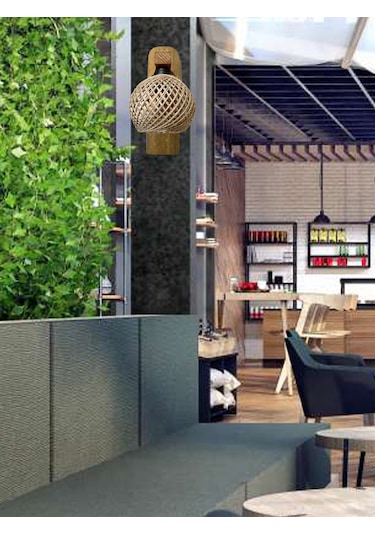 Ahşap Aplik Duvar Lambası Mutfak Koridor Cafe Otel Restoran Ahşap