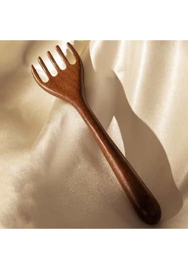 Suntek Manuel Baş Masaj Aleti Taşınabilir Guasha 17x4cm Kahverengi