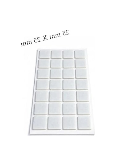 25mm X 25mm Yapışkanlı Keçe Ped, 32 Parça Set İle Zemin Koruma Abanoz