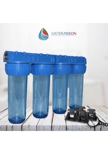 Watermelon Daire Bina Sayaç Girişi 4 Aşama Su Arıtma Sistemi Ağır Kireç , Klor Önleyici Set