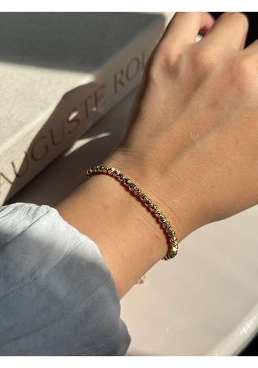 Dorika Gold Kadın Çelik Bileklik Altın Renk Şık Tasarım Altın