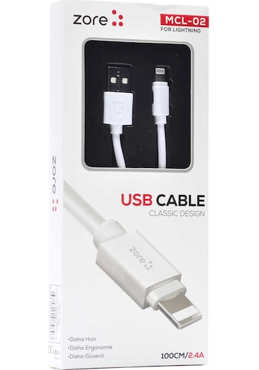 Ariatech Beyaz Mcl-02 Lightning Usb Kablo