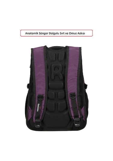 Konfores 1552 Unisex Anatomik Sırt Okul Çantası-mor