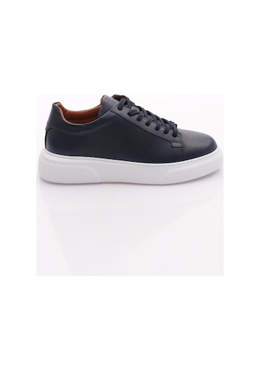 Dgn Leo Erkek Sneakers Ayakkabi Lacivert Antik Beyaz