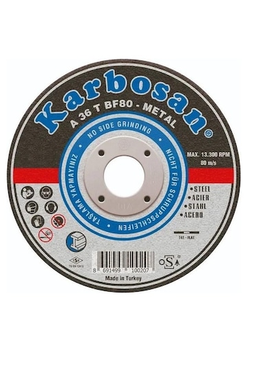 Karbosan 115 X 3.0 X 22.23 Nk 910910 Metal Kesme Taşı 50 Adet