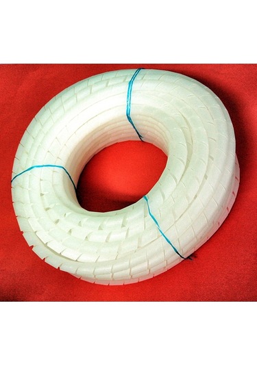 Kablo Toplama Koruma Spirali Rulo No 6- 20 Mm Beyaz 50 M