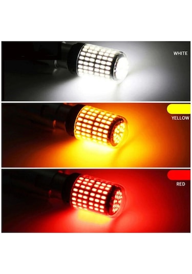 P21w 144 Ledli Ultra Parlak Geri Vites Park Ampül Tek Duy Kırmızı