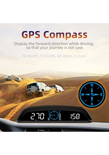 Qianfan Evrensel Araba Hud Ekran Hız Alarmlı Dijital Gps Hız