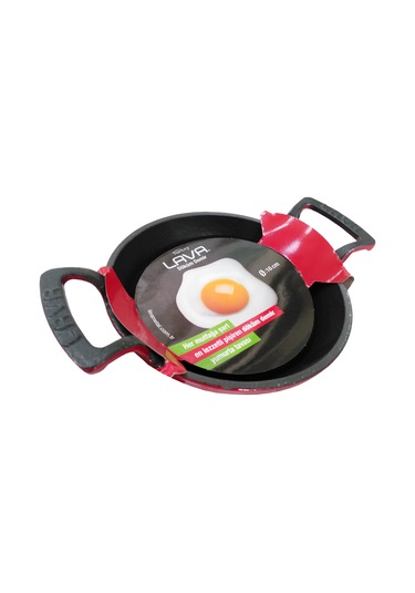 Sahan Lava Döküm 20 CM Kulplu Dışı Kırmızı