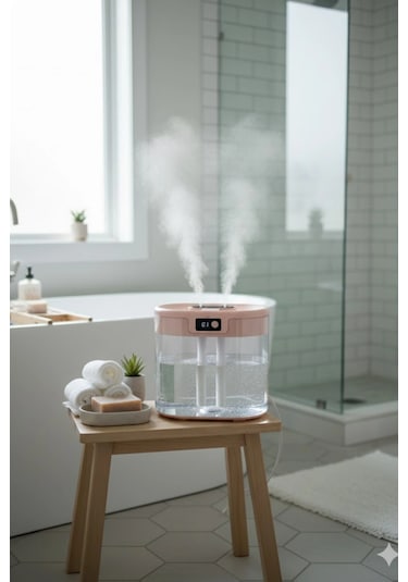 Blic Bhw-13 Pembe Digital Çift Sprey Hava Nemlendirici 1.5 Litre Kapasiteli, Ultrasonik Soğuk Buhar