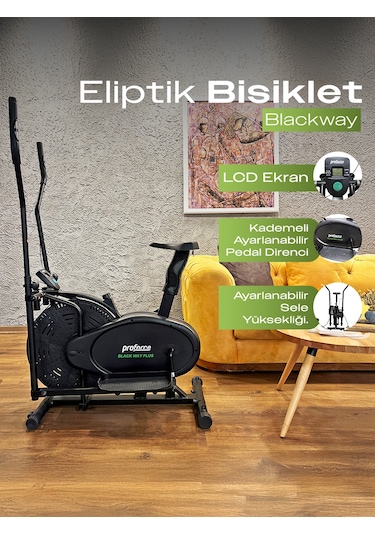 Proforce Manyetik Eliptik Fitness Bisikleti Blackway Siyah