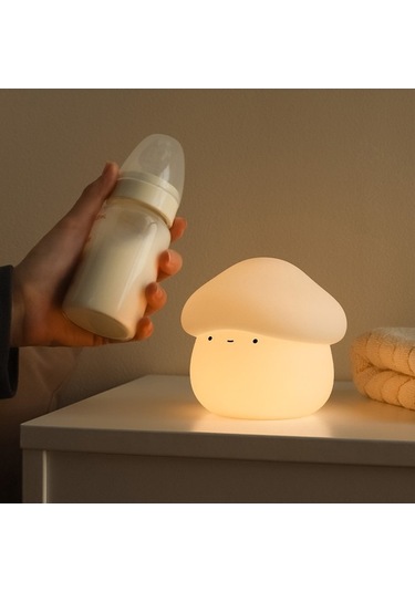 Ulzyvf Silikon Mantar Gece Lambası Pat Işık 15/30 Dakika Gecikmeli Kapama İki Dimmer 1w Led Diğer