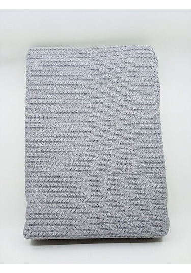 Cottonriver Örgü Tek Pike Gri Tek Kişilik