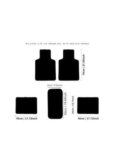 Xuweiwei 5 Parça Toyota Camry 2015-2017 Universal Araç Paspası Siyah Kaymaz Dayanıklı