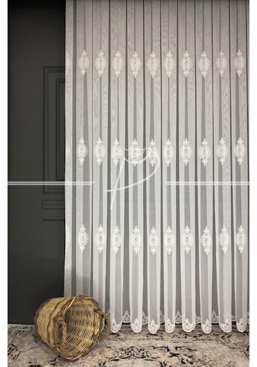 Tül Perde Taç Marka Ekselans Desen Serpme Suzene Motif Çok Renkli