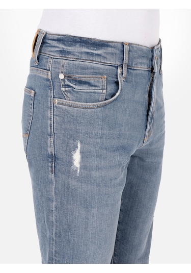 Colins 041 Danny Dar Kesim Düşük Bel Dar Paça Mavi Jean Erkek Pantolon Cl1070538 Denim