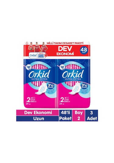 Ultra Extra Uzun Ped Cesaret Paketi 48x3 144 Adet