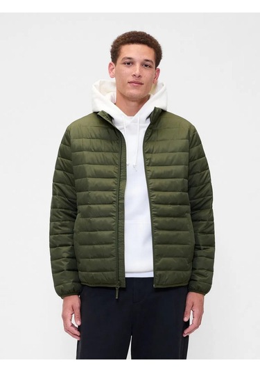 Gap 790583002 V-frch Logo Ltwt Puffer Jkt Erkek Mont Haki