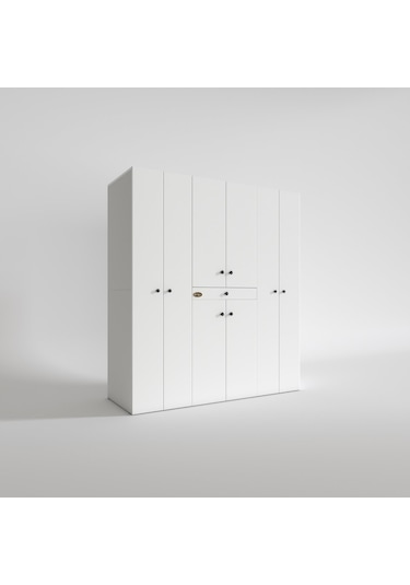 Kenzlife Çamaşır-Kurutma Makinesi Dolabı Nazzam Byz 187 170 60 Çekmeceli Raflı % 100 Full Mdf Çok Renkli