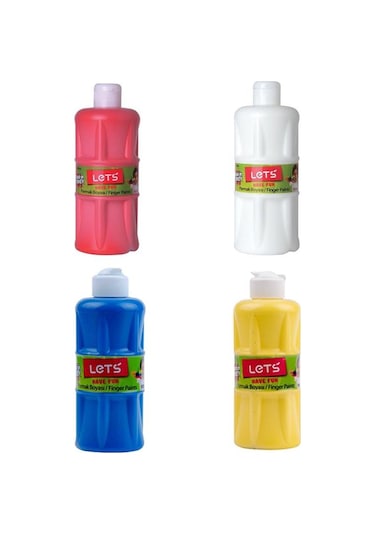 Lets Parmak Boyası 500ml 4lü Set 1 Çok Renkli