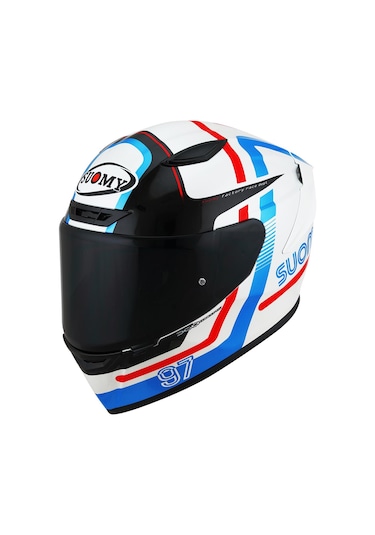Suomy Track-1 Kask Nınety Seven Whıte-Red