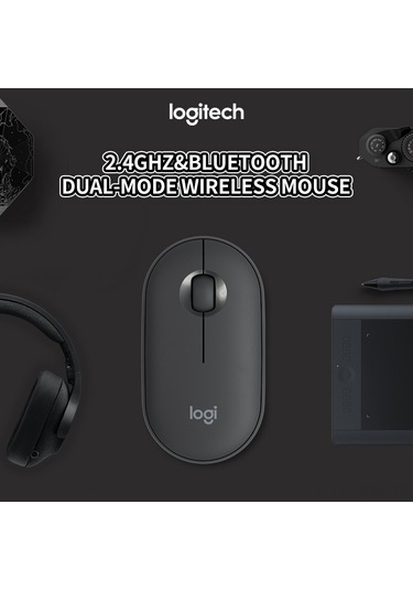 Maiyame Logitech Pebble Kablosuz Mouse - Çift Bağlantılı, Sessiz Ve Ergonomik Tasarım 001