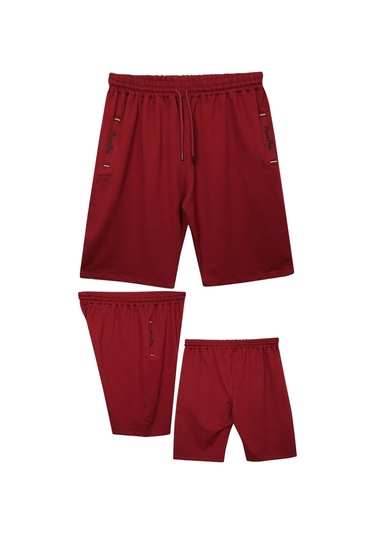 Büyük Beden 110 - 155 Kilo Arası İçin Uygun Bedenli Cepleri Nakış Detaylı Likralı Penye Erkek Şortu Bordo Büyük Beden 110 - 155 Kilo Arası İçin Uygun Bedenli Cepleri Nakış Detaylı Likralı Penye Erkek Şortu Bordo