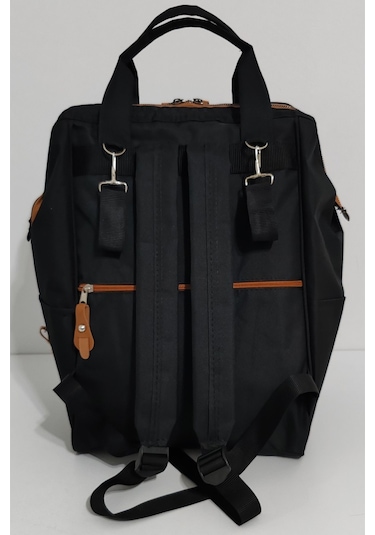 Bebek Bakım Çantası Organizatör Fonksiyonel Anne Bebek Bakım Sırt Çantası Taba Siyah Siyah - Taba