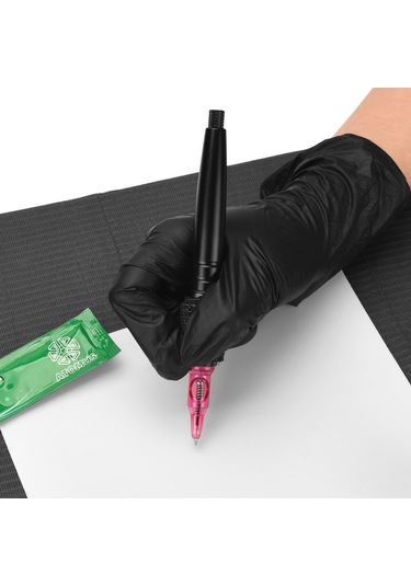 Qingmipy Alüminyum El İğne Dövme Kalemi Seti - Siyah Uç, Pratik Tasarım, Hem Kalem Hem Dövme İğnesi, Uygun Maliyetli Egzersiz Aleti