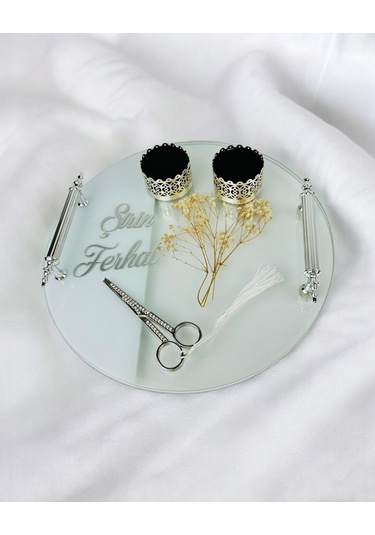 Radiant Söz Tepsisi Ve Nişan Tepsisi Seti Siyah Siyah