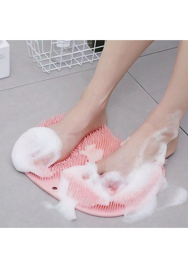 Xindoker Pembe Banyo Fırçalama Matı - Sırt Ve Ayak搓背神器, Dürtme Önleyici Süspansiyonlu, 160g, Rahat Masaj Ve Ölü Deri Temizliği Siyah