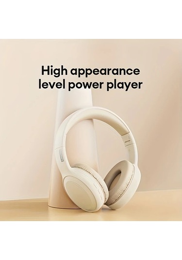 Willowhaven Lenovo Th30 Aerobeat Kablosuz Bluetooth Kulaklık Stüdyo Kalitesi Pil Beige White