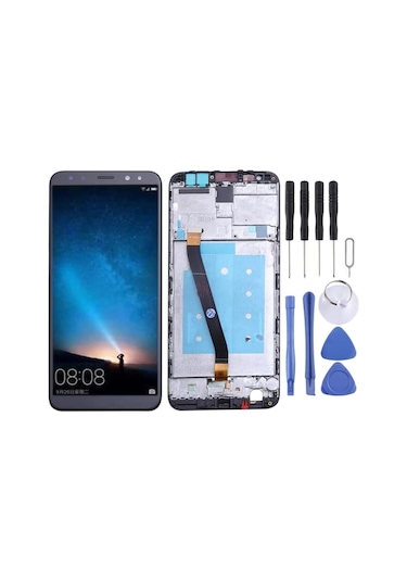 Huawei Uyumlu Mate 10 Lite Lcd Ekran Dokunmatik Full Çıtalı Siyah Renk