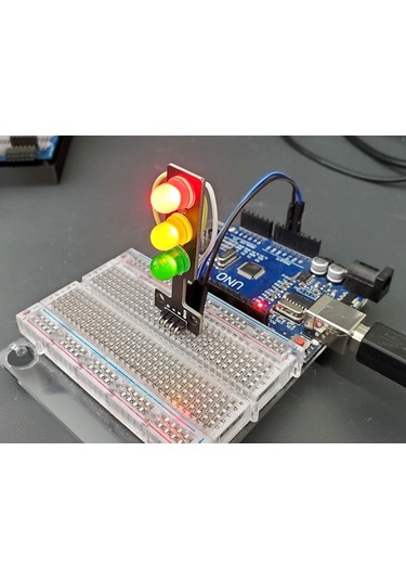 Alkatronik-Trafik Işık Led Modülü 5V Ortak Katot 8Mm Led Kırmızı Sarı Yeşil