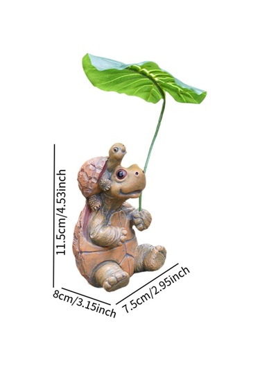 Homyl Kaplumbağa Şekilli Heykel Dekoratif El Yapımı Süs