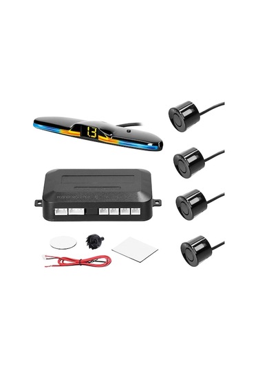 Yüksek Hassasiyetli Geri Vites Sensörü - 4 Ultrasonik Prob İle Çarpışma Önleme Sistemi İspanyolca Sesli Uyarı