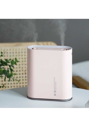 Dancemonkey Y10 Pist Çift Jet Nemlendirici Renkli Marquee Gece Lambası Ev Ofis İçin 1l Hava Temizleme Cihazı Pembe