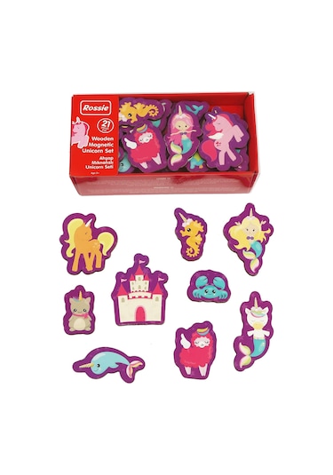 Rossie Mıknatıslı Ahşap Unicorn Figürleri