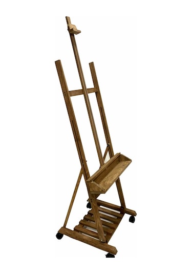 Ahşap Şovale Tekerlekli Kare Ayaklı H Tipi