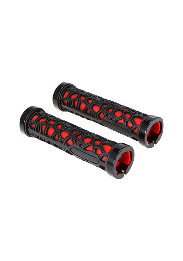 Bisiklet Gidon Tutacakları Kaymaz Kauçuk Gidon Ucu Tutacakları Kırmızı