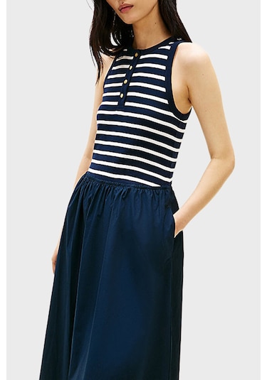 Tommy Hilfiger Bayan Elbise Ww0ww49628 0x3 Lacivert-beyaz Tommy Hilfiger Bayan Elbise Ww0ww49628 0x3 Lacivert-beyaz
