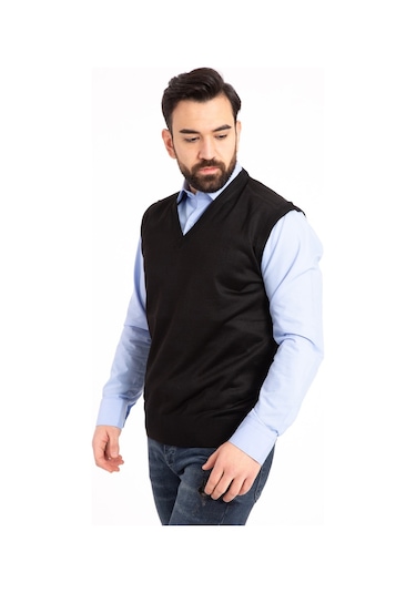 Erkek İnce Yün Triko Örgü Regular Kalıp Baba Süveter 5120 - S