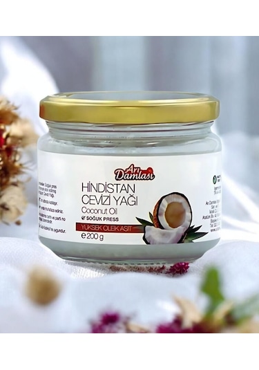 Arı Damlası Organik Katı Hindistan Cevizi Yağı 200 Ml