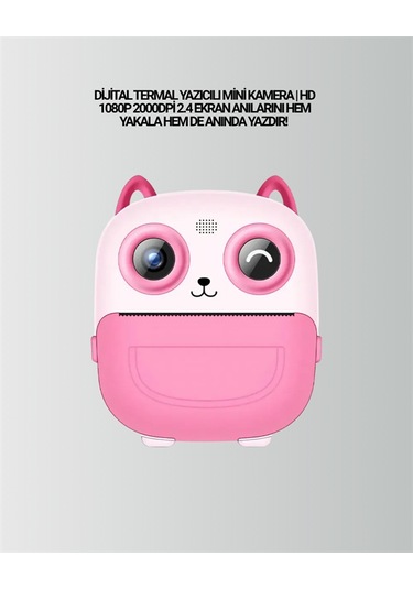 Termal Yazıcılı Dijital Kamera Usb Şarjlı, Hd Video Destekli