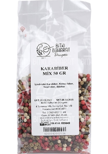 Bitki Baharat Dünyası Karabiber Mix 50 G