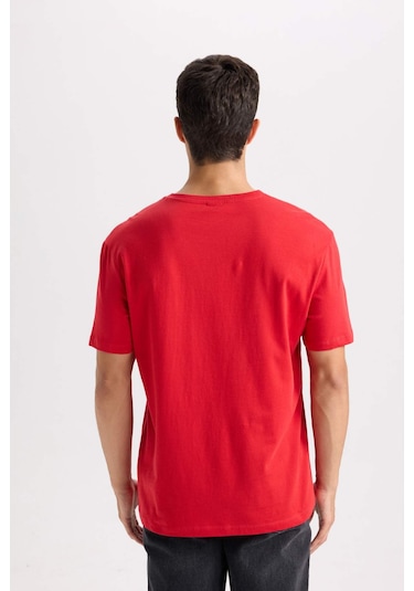 Defacto New Regular Fit Bisiklet Yaka Basic Düz Kısa Kollu Tişört - Kırmızı E1091AXNSRD70