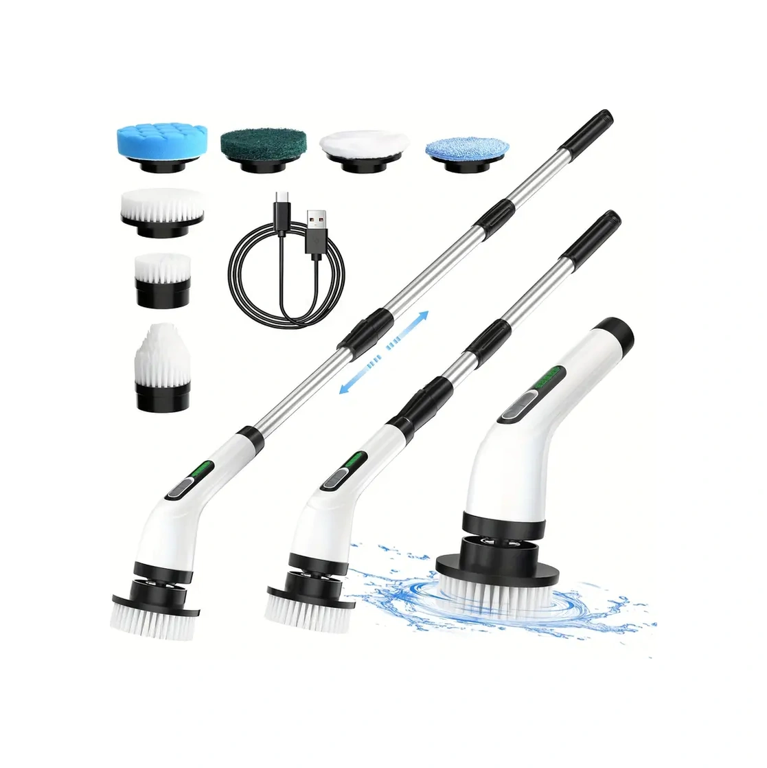 7 İn 1 Kablosuz Elektrikli Temizlik Fırçası Seti