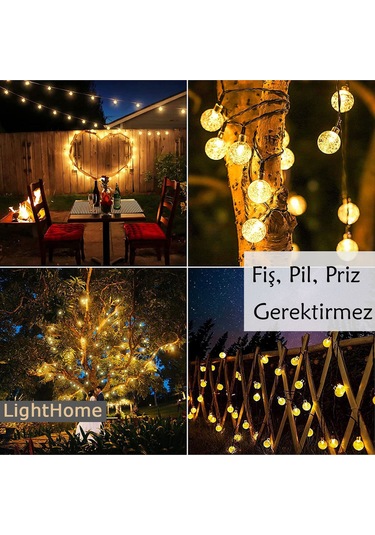 50 Ledli Günışığı 7m Led Yılbaşı Ağaç Süsü Yılbaşı Çam Ağacı 50 Led Günışığı Sarı Renk