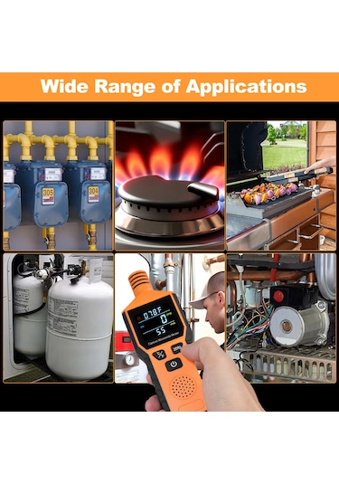 Symbee Co801 Portatif Karbon Monoksit Testeri - Isı Ve Nem Ölçer, Ev/outdoor/karavan Uygun, 75db Alarm, Turuncu Pil Yok