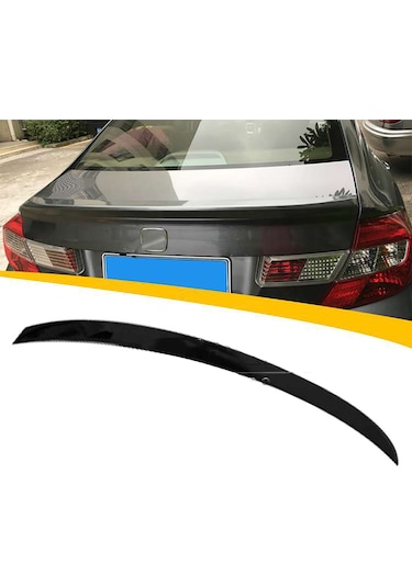 Honda Civic Fb7 Anatomik Bagaj Üstü İthal Spoiler Parlak Siyah Plastik Spoyler